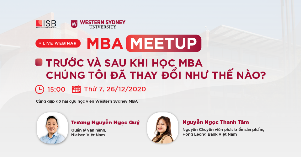 MBA Meetup: Trước và sau khi học MBA - Chúng tôi đã thay đổi như thế nào?
