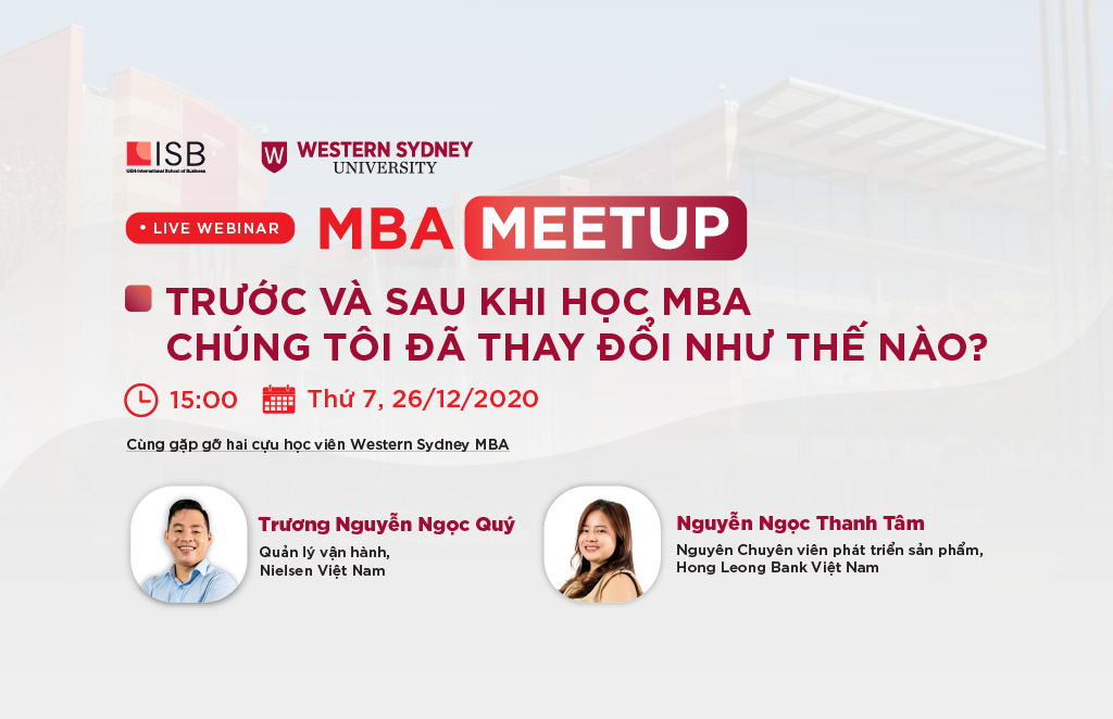 MBA Meetup: Trước và sau khi học MBA - Chúng tôi đã thay đổi như thế nào?