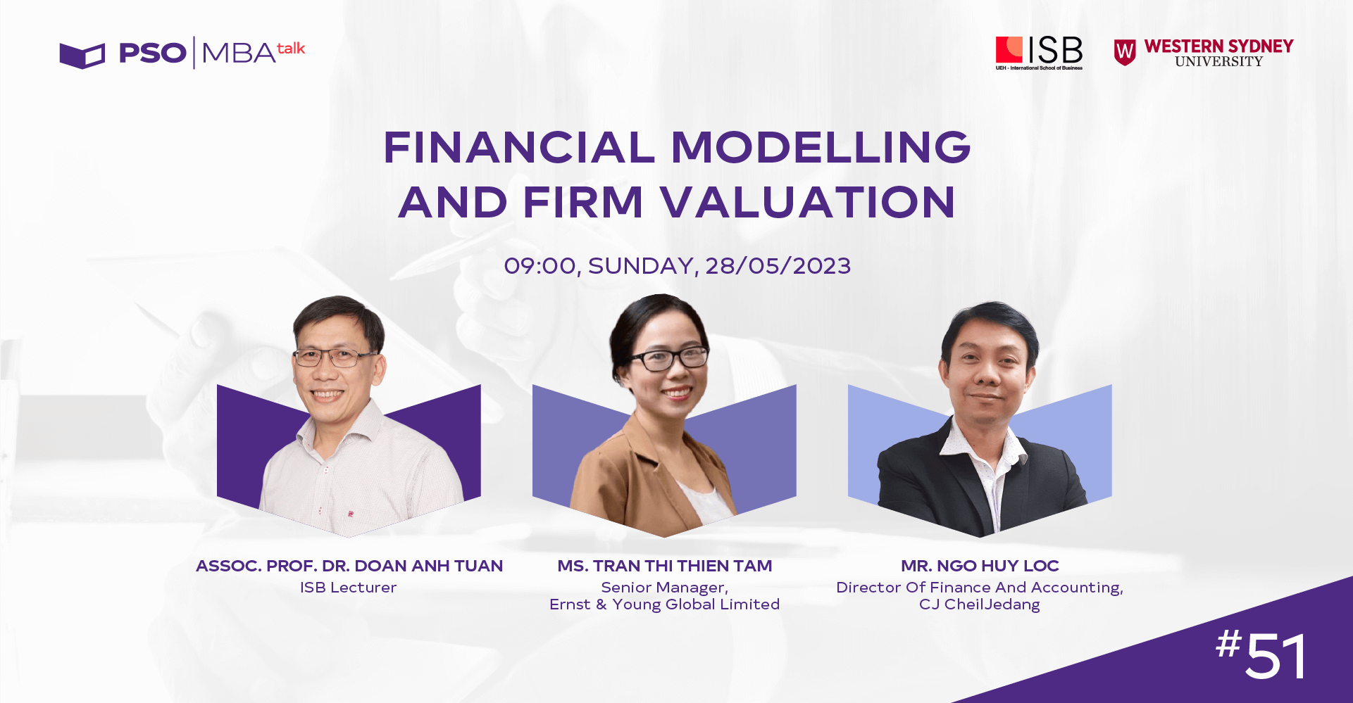 PSO MBA Talk #51: Financial modelling and the process of valuing firms
