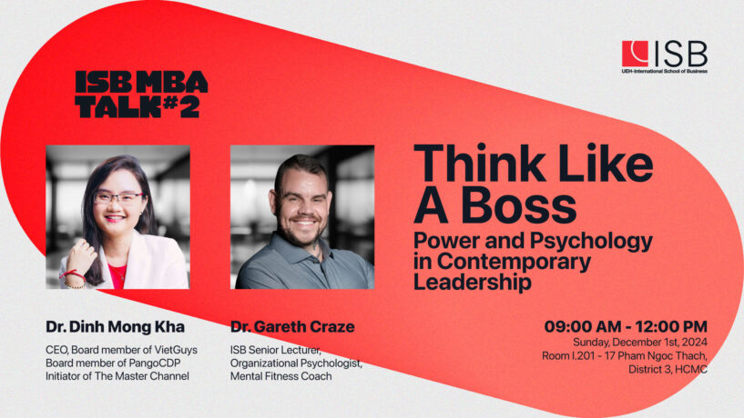 ISB MBA Talk #2: Think Like A Boss