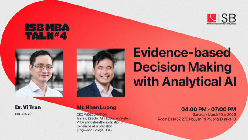 ISB MBA Talk #4: Evidence-based decision making